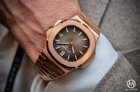 patek philippe nautilus rose gold chocolate dial|patek philippe nautilus 5711 price.